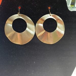 Two Inch Disk Dangle Earrings